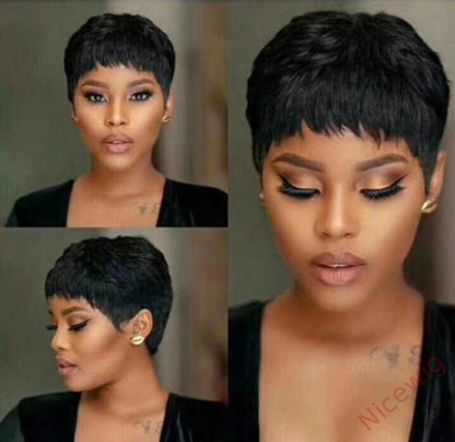 Super Short Wig 2Inch Pixed Straight Hair